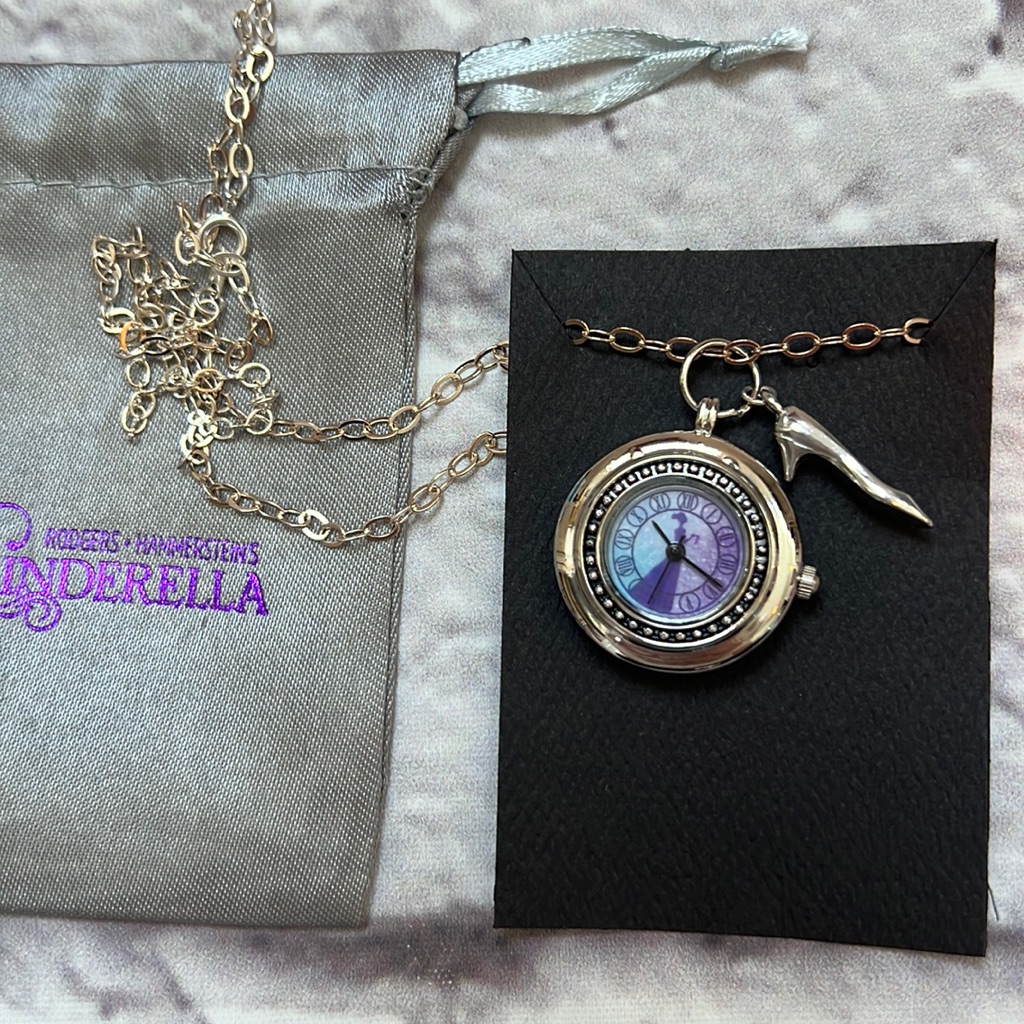 Cinderella Broadway Series Necklace Watch Pendant & Shoe Charm